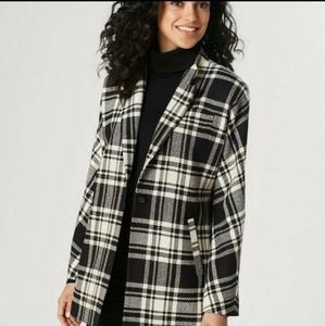 Pendleton Black and Cream Plaid Blazer